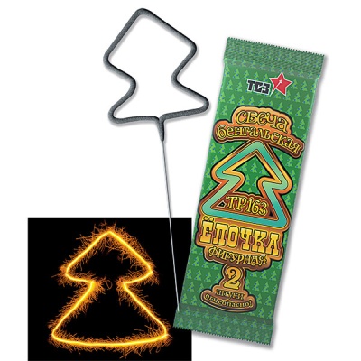 Елочка Бенгальские огни фигурные купить в Багратионовске | bagrationovsk.salutsklad.ru