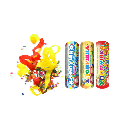 Набор ( 3конф.+3серп.) Набор хлопушек купить в Багратионовске | bagrationovsk.salutsklad.ru